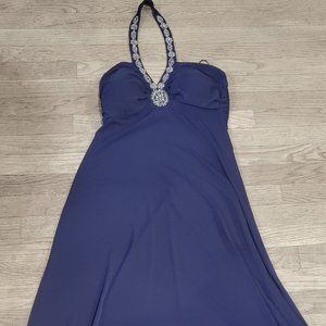 Maxi dress/gown Purple with beading